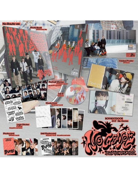 BOYNEXTDOOR - No Genre (4th EP)  - BOYNEXTDOOR - No Genre (4th EP)Variaciones: No Matter (Morado), No Route (Rojo) y No Limit (V