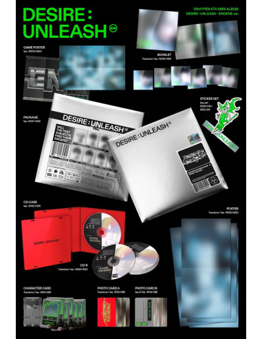 ENHYPEN - DESIRE : UNLEASH 6th Mini Album (Engene Ver.)  - ENHYPEN - DESIRE : UNLEASH 6th Mini Album (Engene Ver.)7 Versiones: S