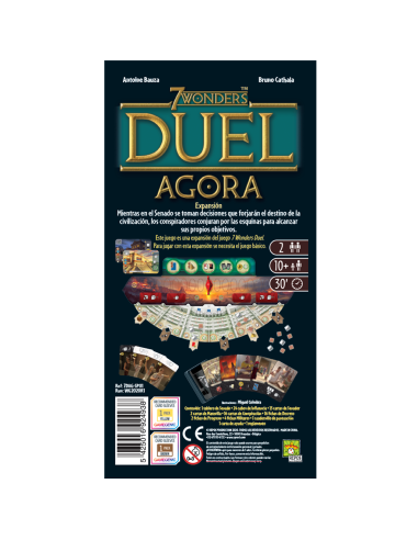 7 Wonders Duel: Agora  - Mientras en el Senado se toman decisiones que forjarán el destino de la civilización, los conspiradores