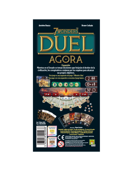 7 Wonders Duel: Agora  - Mientras en el Senado se toman decisiones que forjarán el destino de la civilización, los conspiradores
