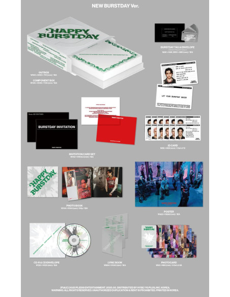 SEVENTEEN - HAPPY BURSTDAY (5th Album)  - SEVENTEEN - HAPPY BURSTDAY (5th Album)3 Versiones: NEW ESCAPE (Verde Oscuro), NEW MYSE