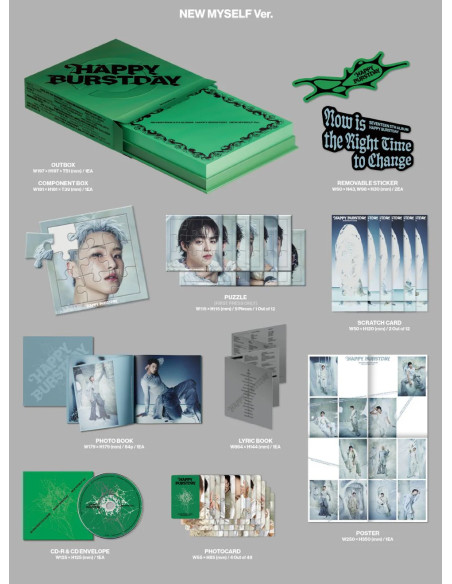 SEVENTEEN - HAPPY BURSTDAY (5th Album)  - SEVENTEEN - HAPPY BURSTDAY (5th Album)3 Versiones: NEW ESCAPE (Verde Oscuro), NEW MYSE