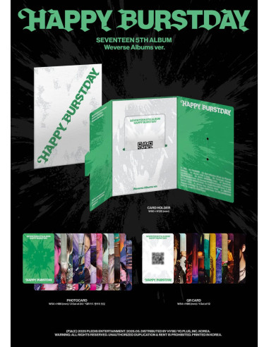 SEVENTEEN - HAPPY BURSTDAY (5th Album) WEVERSE ALBUMS VER.  - SEVENTEEN - HAPPY BURSTDAY (5th Album) WEVERSE ALBUMS VER.Contenid