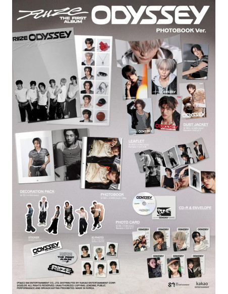 RIIZE - ODYSSEY (1st Album) PHOTOBOOK RANDOM Version  - RIIZE - ODYSSEY (1st Album) PHOTOBOOK RANDOM Ver.Contenido:  1 CD 1 Phot