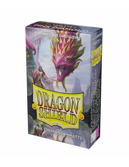 Fundas Dragon Shield Tamaño Japonés (59x86mm) - Rosa Diamante (60)  - Fundas Tamaño Yu-Gi-Oh! y Vanguard!Japannes Size