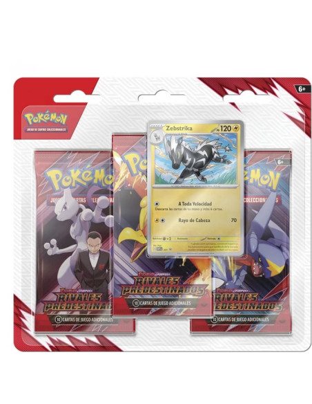 3-Booster Pack Blister Destined Rivals + Zebstrika (Spanish)  - 3-Booster Pack Blister Destined Rivals + Zebstrika (Spanish)