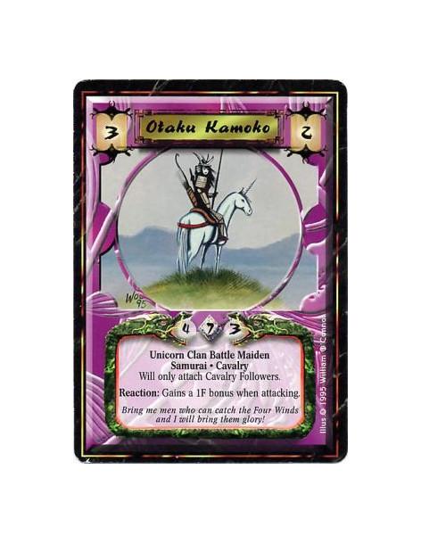 Otaku Kamoko  - Unicorn Clan • Battle Maiden • Samurai • CavalryWill not attach non-Cavalry Followers.Kamoko has +1F while attac