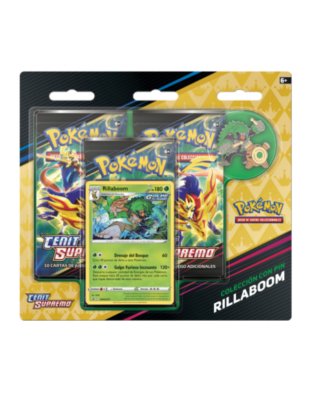 Crown Zenith 3 - Booster Pack Blister Rillaboom (Spanish)  - Crown Zenith 3 - Booster Pack Blister Rillaboom (Spanish)
