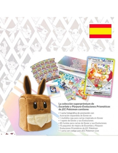 Evoluciones Prismáticas Super Premium Collection (Español)  - Contenido de la SuperPremium Evoluciones Prismáticas:  1 carta pro