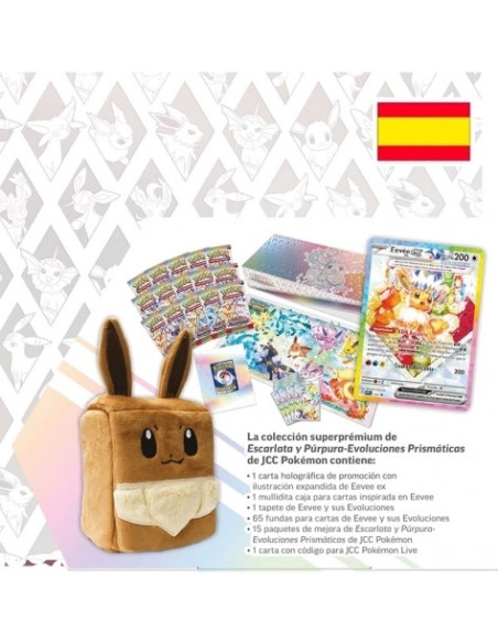 Evoluciones Prismáticas Super Premium Collection (Español)  - Contenido de la SuperPremium Evoluciones Prismáticas:  1 carta pro