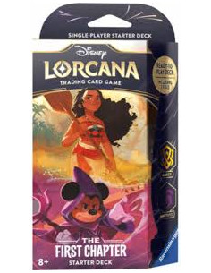 The First Chapter: Moana/ Mickey - Sapphire / Steel Starter Deck LORCANA (Inglés)  -