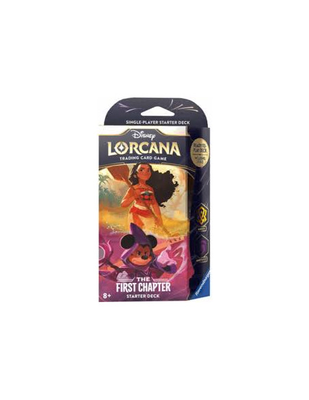 The First Chapter: Moana/ Mickey - Sapphire / Steel Starter Deck LORCANA (Inglés)  - 