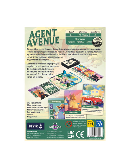 Agent Avenue. Juego de Mesa  - La Agent Avenue es algo más que una calle tranquila: es un campo de batalla secreto para el espio