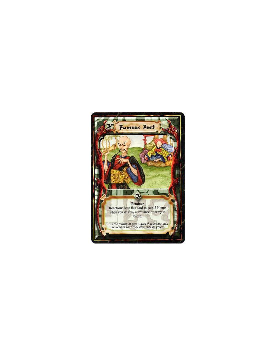 Famous Poet  - RetainerReaction: Any number of times per turn, after a battle's resolution ends, if you destroyed an army or pro