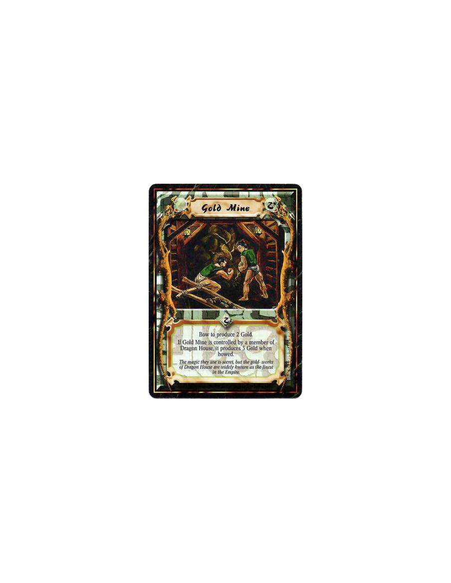 Gold Mine  - MineMine. Bow this card: Produce 2 Gold, or 3 Gold if you are a Lion Clan player.