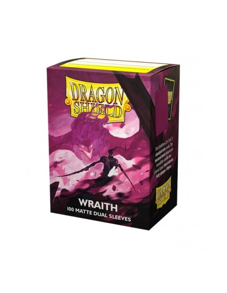 Dragon Shield Standard Size Sleeves (63x88mm) - Wraith Dual Mate (100)  - Compatible with Magic The Gathering, Pokémon TCG, Digi