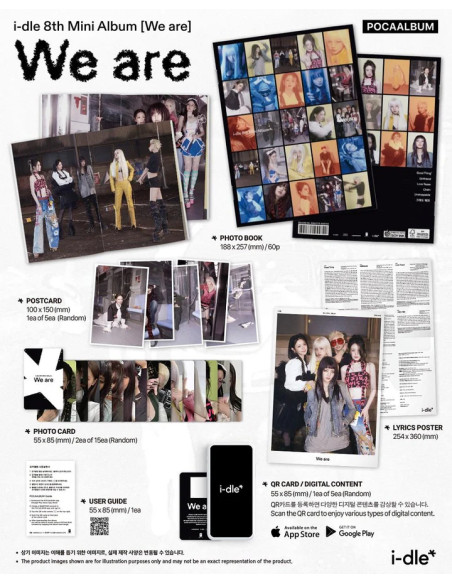 I-DLE - WE ARE (8th Mini Album) POCAALBUM  - I-DLE - WE ARE (8th Mini Album) POCAALBUM Contenido:  1 QR Card (random out of 5 ty