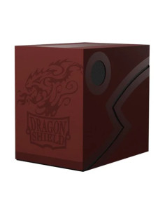 Dragon Shield Double Shell - Blood Red/Black  - Holds 150+ Cards single sleeved120+ double sleeved