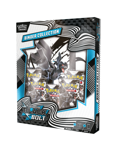 Escarlata y Púrpura 10.5: Fulgor Negro Zekrom Binder Collection (Inglés)  - Contenido Binder Collection Black Bolt:  5 sobres de