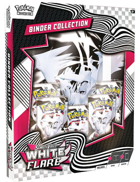 Escarlata y Púrpura 10.5: Llama Blanca Reshiram Binder Collection (Inglés)  - Contenido Binder Collection Black Bolt:  5 sobres 