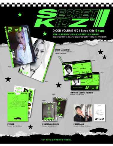 STRAY KIDS - Dicon Volume Nº21 Secret Kidz (B Type) Bang Chan Version  -  Contenido 1 Dicon Magazine (200 pages) 1 Playlist Book
