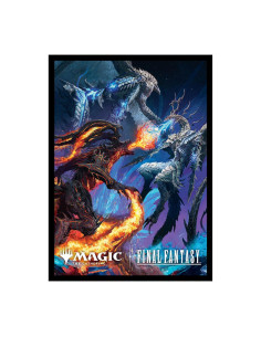 MTG x Final Fantasy Sleeves. Bahamut and Ifrit (100)  - Standard Size Sleeves (66x91mm)