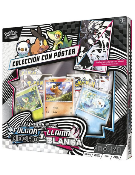 Escarlata y Púrpura 10.5: Fulgor Negro Llama Blanca Colección con Póster (Español)  - ¡Con 156 Pokémon por descubrir, Teselia es