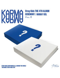 STRAY KIDS - [KARMA] 4th Album  -  STRAY KIDS - [KARMA] 4th Album2 Versiones: Ceremony (Azúl) y Hooray (Blanco) Contents (per ve