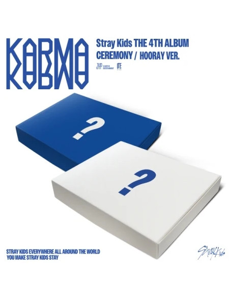 (PRE-ORDER) STRAY KIDS - [KARMA] 4th Album  - (PRE-ORDER) STRAY KIDS - [KARMA] 4th Album2 Versiones: Ceremony (Azúl) y Hooray (B