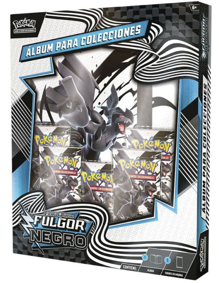 Escarlata y Púrpura 10.5: Fulgor Negro Zekrom Álbum para Colecciones (Español)  - Contenido:  5 sobres de la expansión 1 álbum e