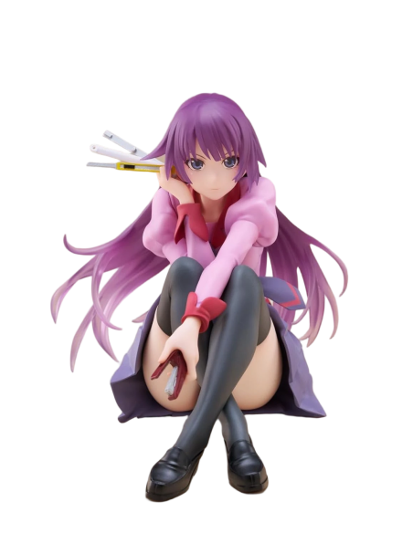 Figura Hitagi Senjougahara - Monogatari Desktop Cute 13cm  - Figura Hitagi Senjougahara - Monogatari Desktop Cute aproximada 13c