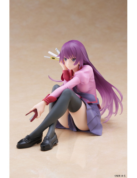 Figura Hitagi Senjougahara - Monogatari Desktop Cute 13cm  - Figura Hitagi Senjougahara - Monogatari Desktop Cute aproximada 13c