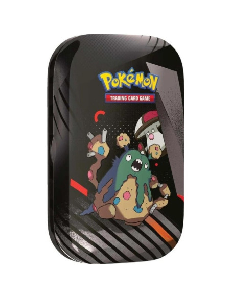 Escarlata y Púrpura 10.5 Fulgor Negro y Llama Blanca: Minilata Garbodor (Inglés)  - 1 Pokemon Black Bolt Booster Pack per Tin 1 