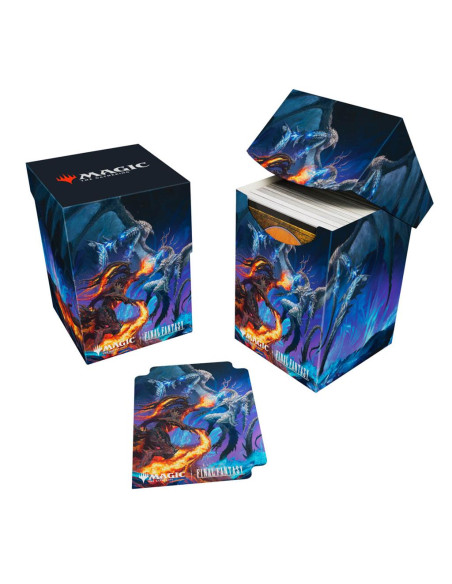 Final Fantasy x MTG. Deckbox 100+ Bahamut and Ifrit. Ultra Pro  - Final Fantasy x MTG. Deckbox 100+ Bahamut and Ifrit. Ultra Pro