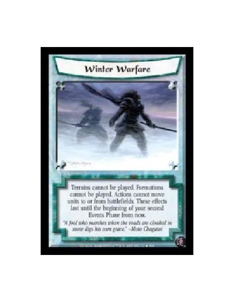 Winter Warfare (Español)  - Terrains cannot be played. Formations cannot be played. Actions cannot move units to or from battlef