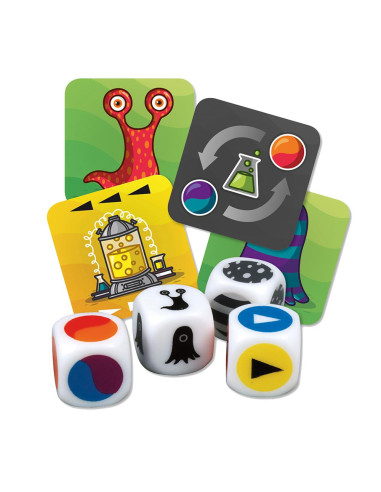 Panic Lab  - Panic Lab is a terrific “brain burning” challenge your customers will love. Dice are rolled to tell you which amoeb