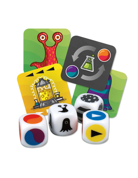 Panic Lab  - Panic Lab is a terrific “brain burning” challenge your customers will love. Dice are rolled to tell you which amoeb