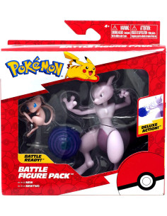 Pokemon pack 2 Figuras. Mewtwo y Mew  - Mewtwo 10cm Mew 5cm