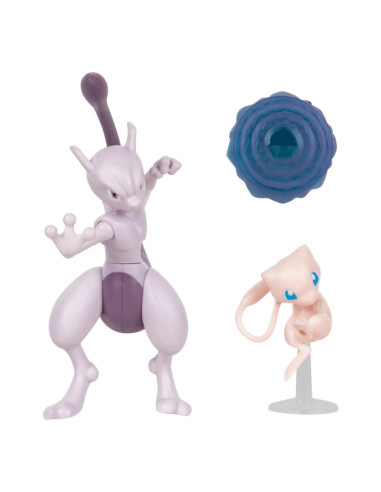 Pokemon pack 2 Figuras. Mewtwo y Mew  - Mewtwo 10cm Mew 5cm