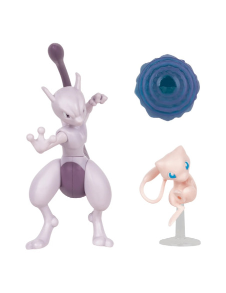 Pokemon pack 2 Figuras. Mewtwo y Mew  - Mewtwo 10cm Mew 5cm