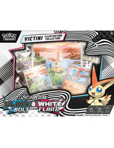 Colección Ilustrada Victini Fulgor Negro y Llama Blanca. Inglés  - En cada Caja de Colección Ilustrada Victini encontrarás:  2 S