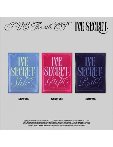(PRE-ORDER) IVE - [IVE SECRET] 4th Mini Album  - (PRE-ORDER) IVE - [IVE SECRET] 4th Mini Album  3 Versiones: Shh! (Azúl claro), 