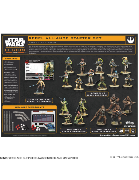 RESERVA Star Wars LEGIÓN: Rebel Alliance Starter Set + Figura PROMO  - 