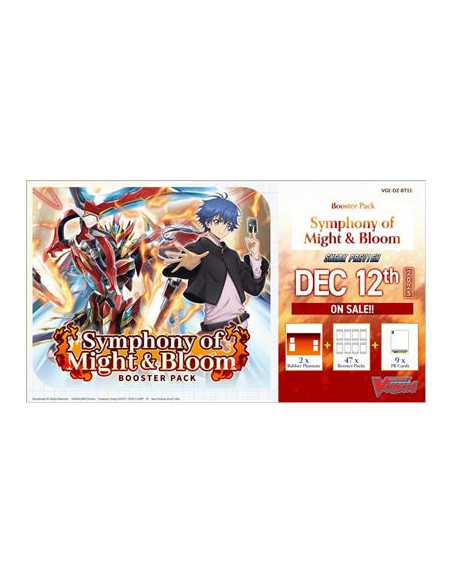 RESERVA Cardfight!! Vanguard Symphony of Might & Bloom BT11 Sneak Preview Kit  - Este producto es una RESERVA, y se servirá en l