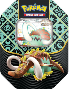 Paldean Fates Tin Great Tusk EX. (English)  - 