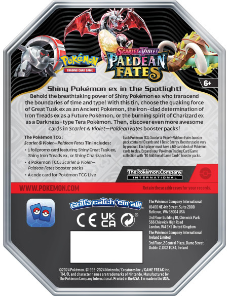 Destinos de Paldea Charizard EX. Idioma Inglés  - 