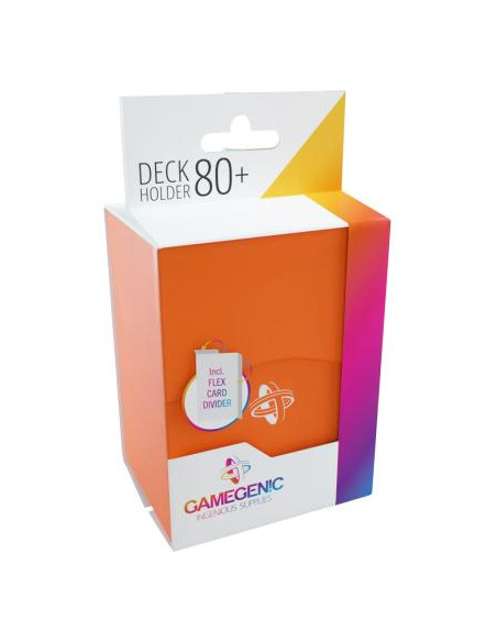 Deck Holder 80+ Orange/Naranja . Gamegenic  - Deck Holder 80+ Orange/Naranja . Gamegenic