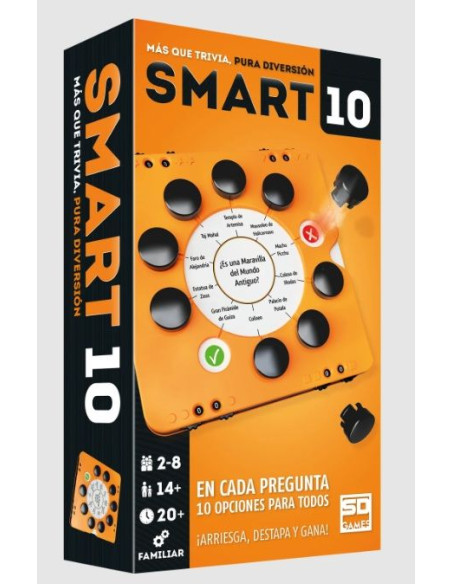 Smart 10. Juego de Mesa  - Smart10 es un juego de preguntas donde los jugadores no deberán esperar demasiado su turno. Las pregu