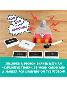 Exploding Pidgeon. Juego de Mesa  - CUCU-RRUCU-¡BUUUM! Un party game para toda la familia en el que tendrás que jugar rápido, ad 2