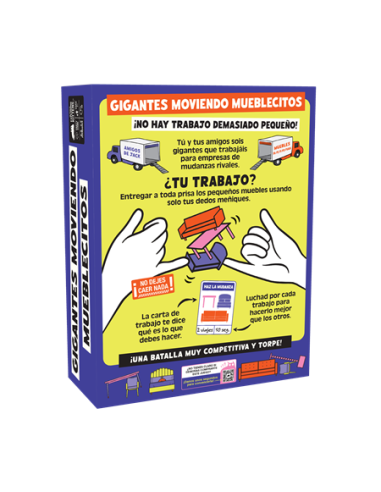 Gigantes Moviendo Mueblecitos. Un Juego de Exploding Kittens  -  ¡NO HAY TRABAJO DEMASIADO PEQUEÑO!  Tú y tus amigos sois gigant